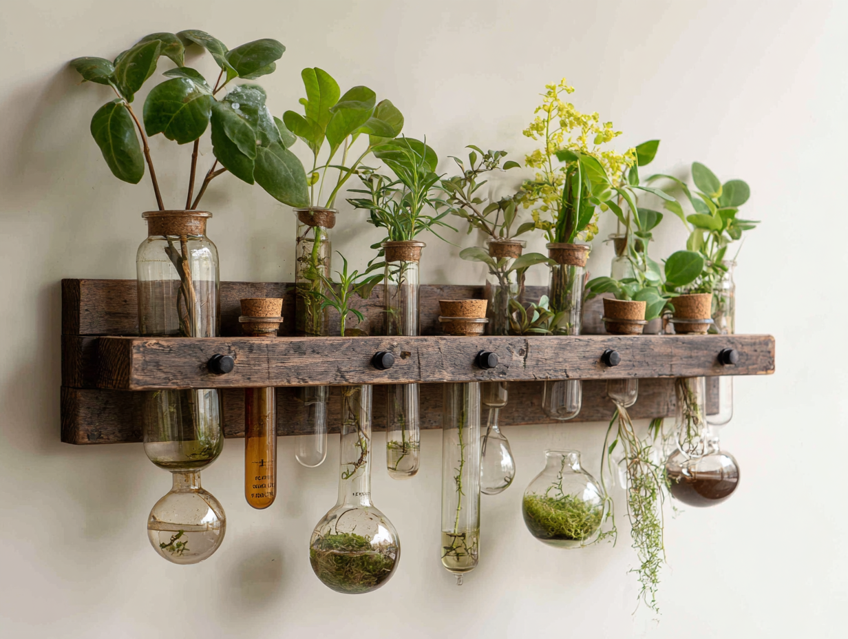 Creative DIY propagation station made from repurposed materials