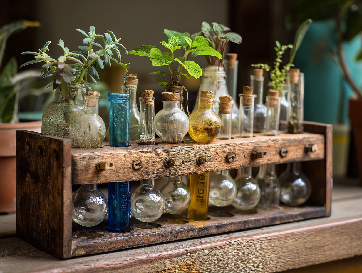 Plant parent using smartphone app to monitor plants